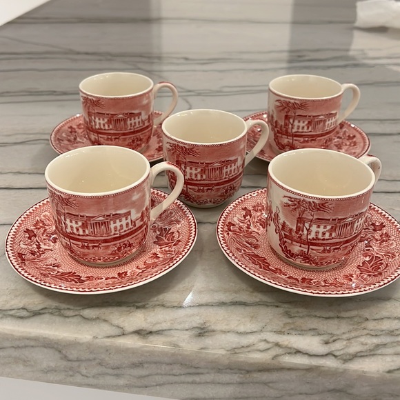 Johnson Bros. England Historic America Other - Johnson Bros Historic America The Presidents House demitasse 5 cups & 4 …